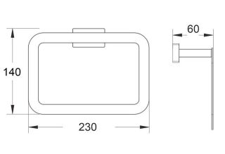 Полотенцедержатель Shevanik SG5606T оружейная сталь